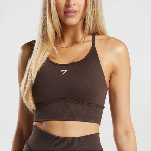 GYMSHARK sweat seamless longline sports bra - Picture 1 of 3
